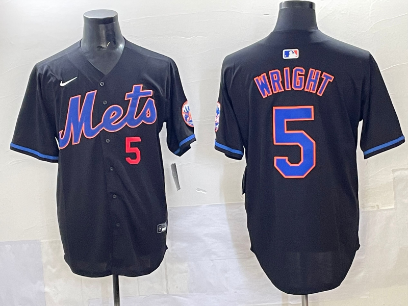 Men 2025 New York Mets #5 Wright blue MLB Nike jersey style 12->new york mets->MLB Jersey